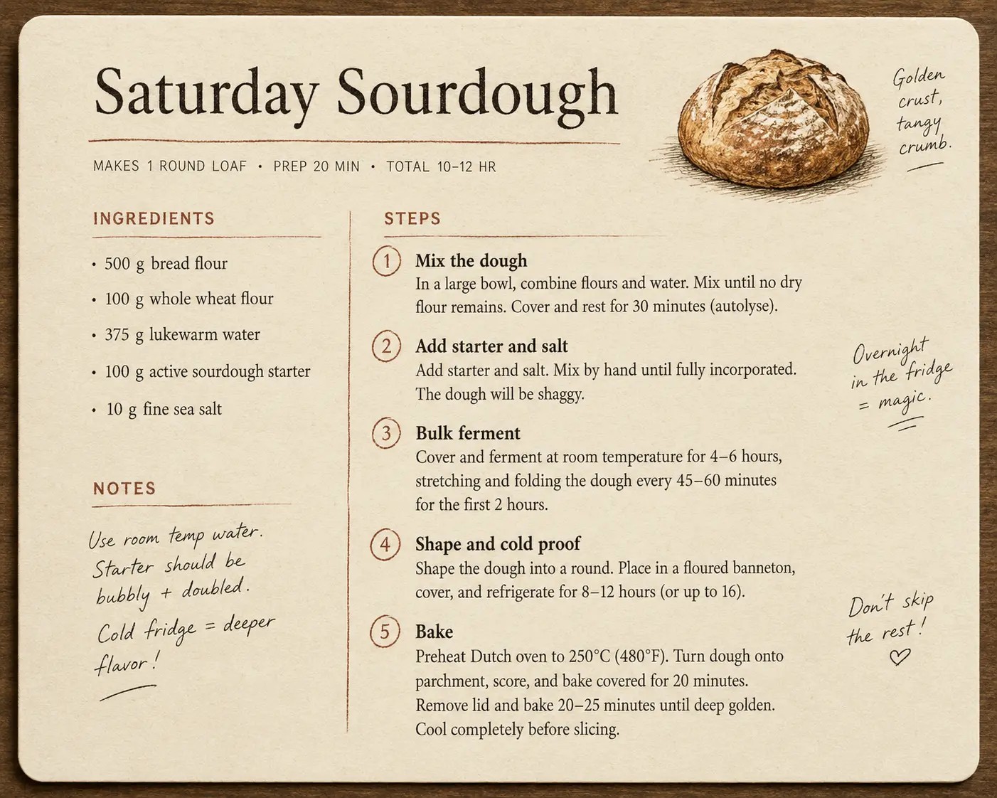 Recipe card