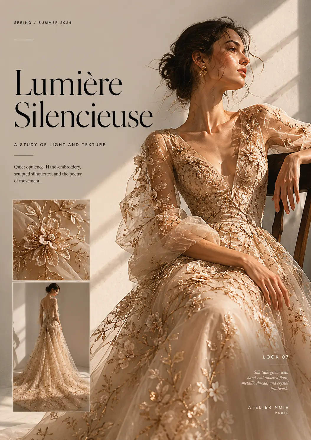 Couture lookbook page