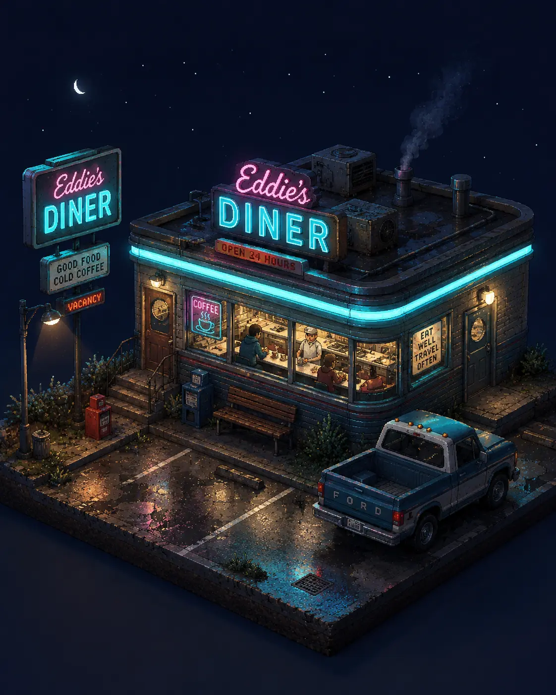 Tiny isometric diorama