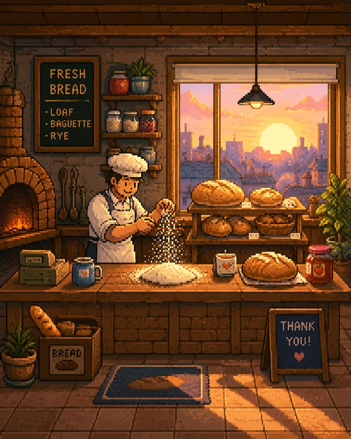 Pixel-art bakery