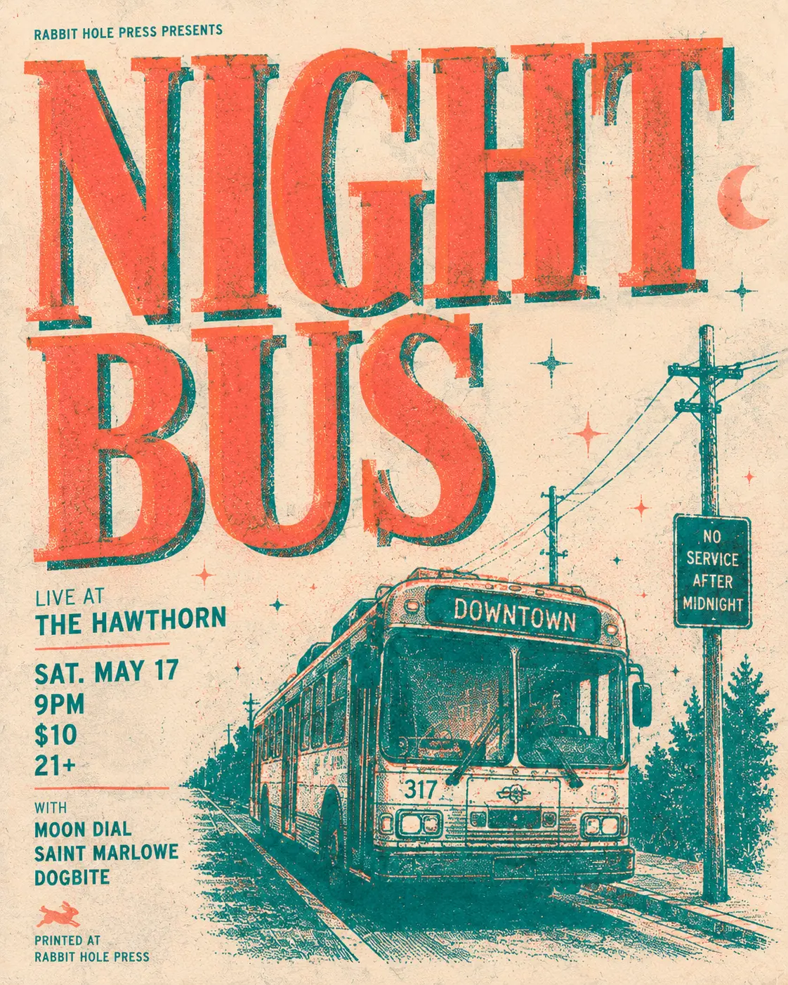 Risograph gig poster