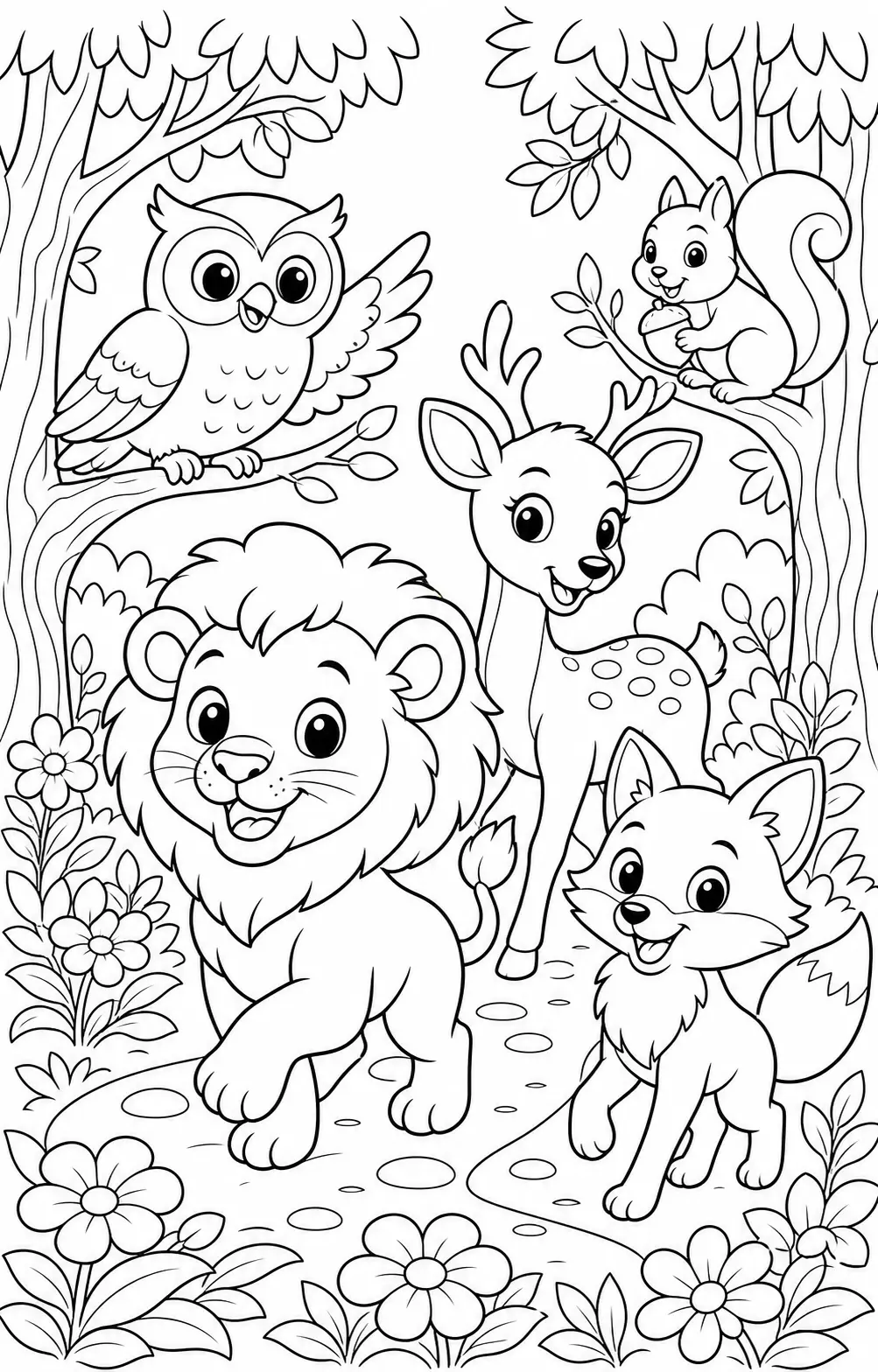 AI Coloring Page Generator — Printable Line Art
