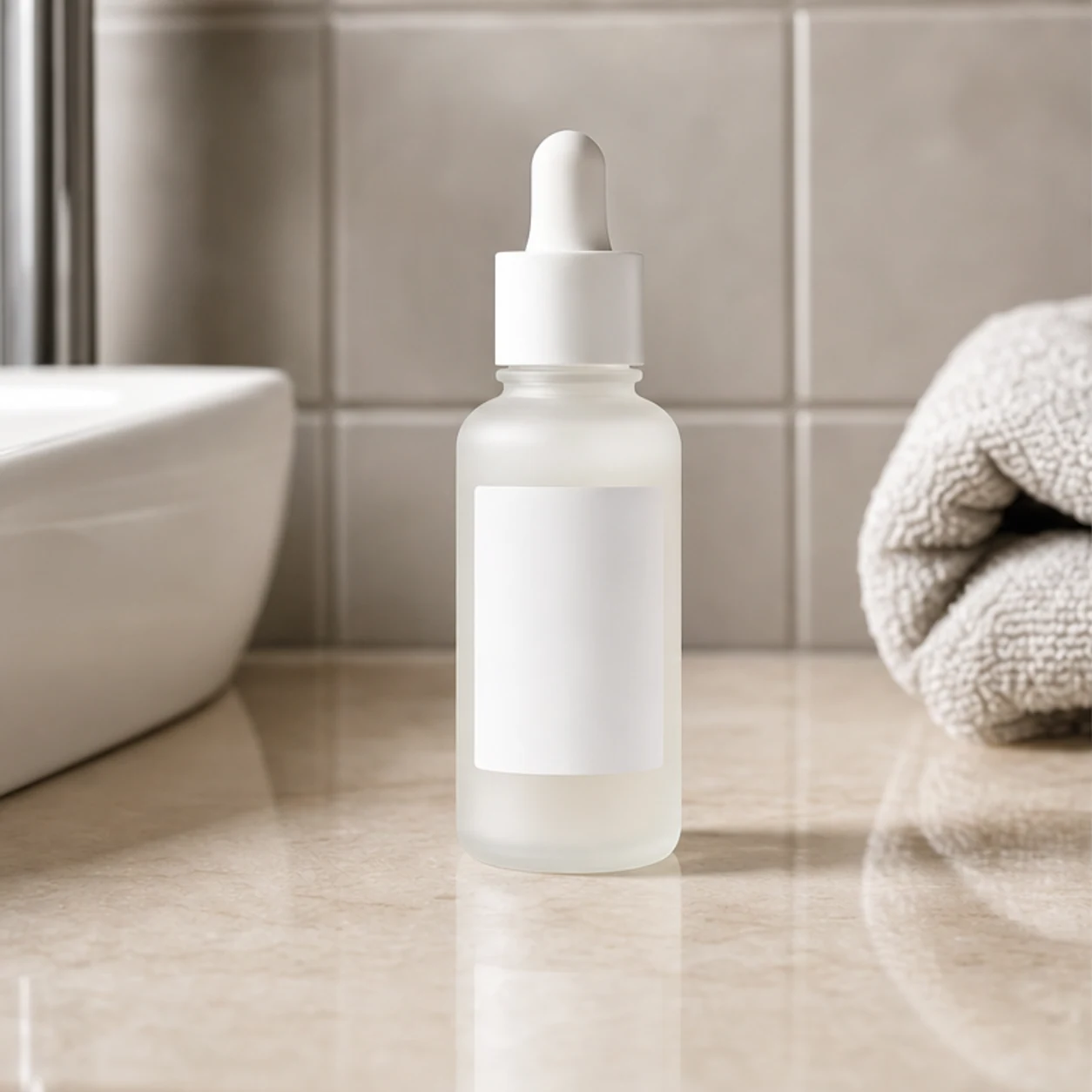 Product photo with its background replaced by a clean studio scene