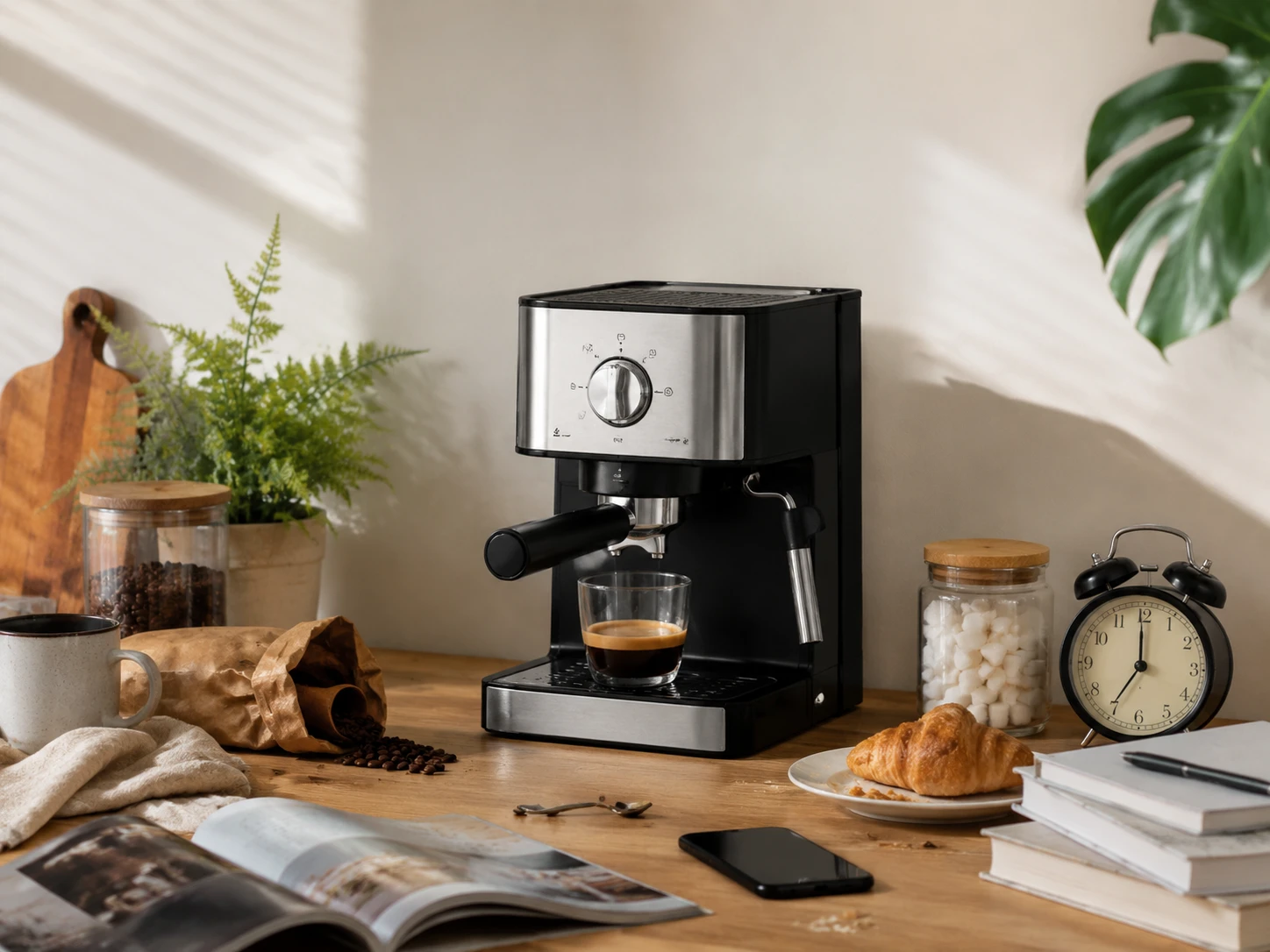 Product image with stray props brushed away
